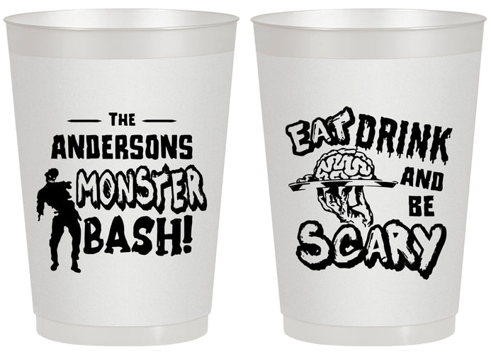 Personalized Halloween 20 oz Frosted Cups - Eat Drink Be Scary | 250070