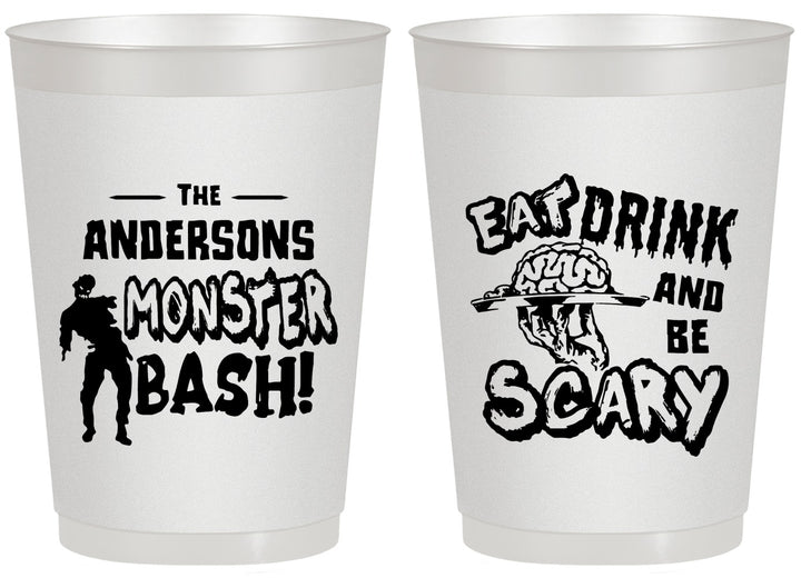 Personalized Halloween 20 oz Frosted Cups - Eat Drink Be Scary | 250070