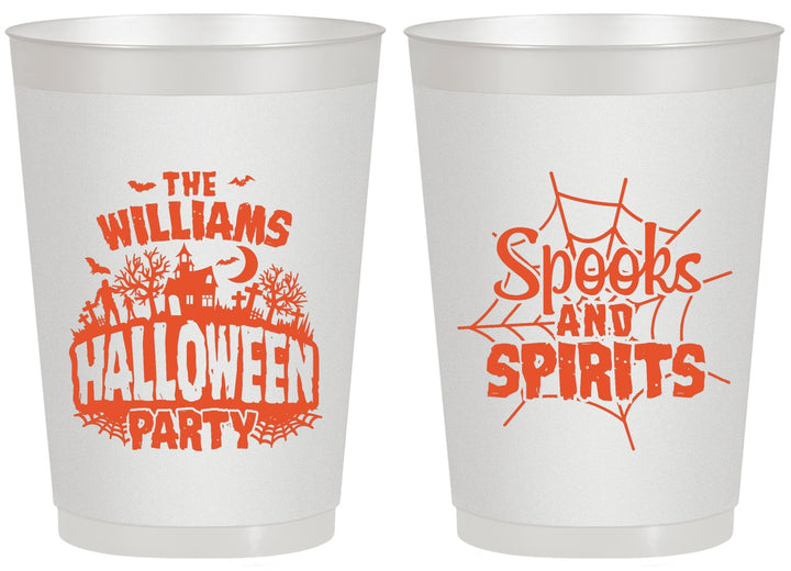 Personalized Halloween 20 oz Frosted Cups - Spooks Spirits | 250072
