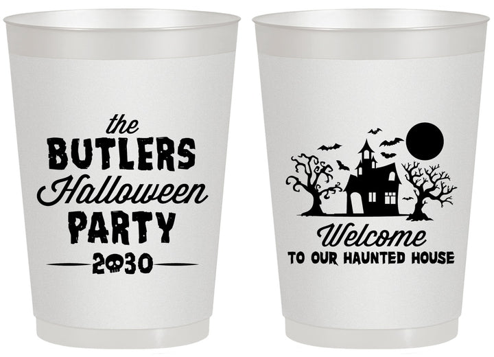 Personalized Halloween 20 oz Frosted Cups - Haunted House | 250073