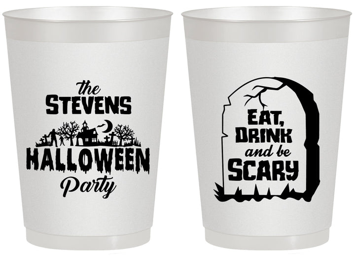 Personalized Halloween 20 oz Frosted Cups - Eat Drink Be Scary | 250074