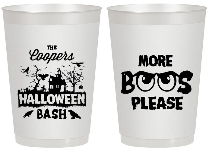 Personalized Halloween 20 oz Frosted Cups - Haunted House | 250075