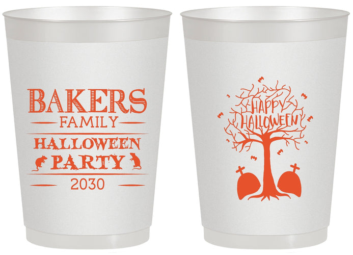 Personalized Halloween 20 oz Frosted Cups - Graveyard Shift | 250076