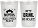 Personalized Halloween 20 oz Frosted Cups - Bite Drink Be Scary | 250082