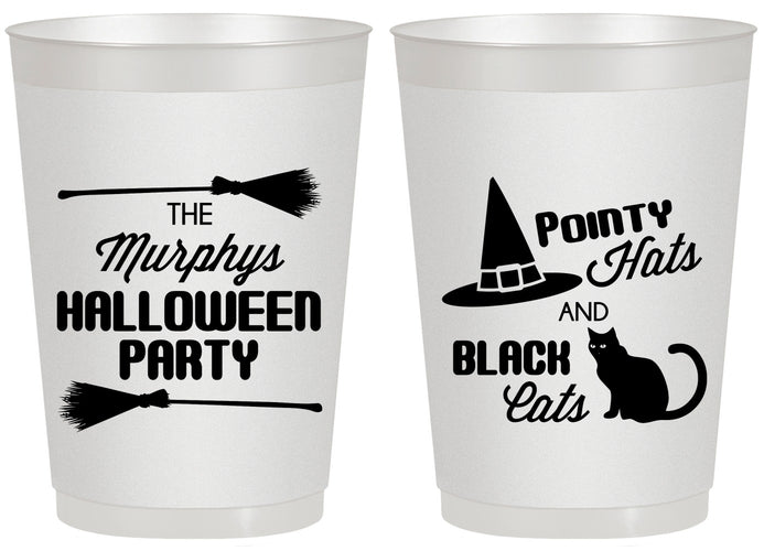 Personalized Halloween 20 oz Frosted Cups - Black Cats | 250087