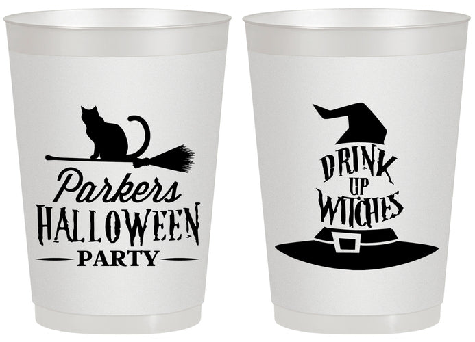 Personalized Halloween 20 oz Frosted Cups - Drink Up Witches | 250094