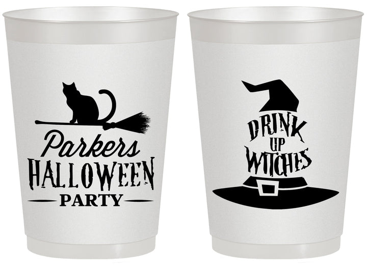 Personalized Halloween 20 oz Frosted Cups - Drink Up Witches | 250094