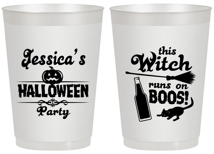 Personalized Halloween 20 oz Frosted Cups - Witch Boos | 250097