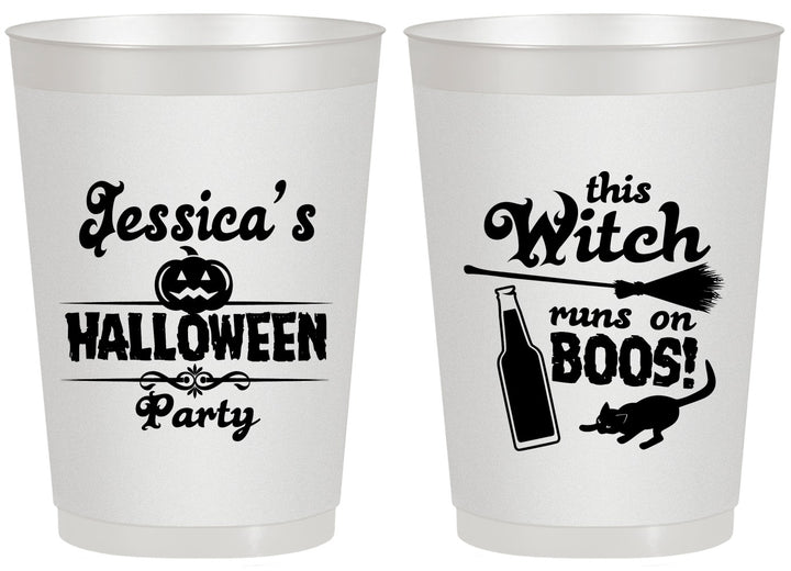 Personalized Halloween 20 oz Frosted Cups - Witch Boos | 250097