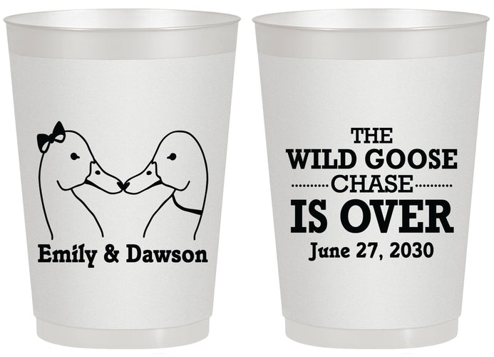 Personalized Wedding 20 oz Frosted Cups - Wild Goose | 251