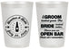 Personalized Wedding 20 oz Frosted Cups - Groom Bride Open Bar | 253