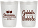 Personalized Thanksgiving 20 oz Frosted Cups - Gobble Til You Wobble | 260034