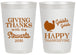 Personalized Thanksgiving 20 oz Frosted Cups - Gobble Gobble | 260040