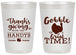 Personalized Thanksgiving 20 oz Frosted Cups - Turkey Gobble | 260043
