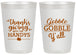 Personalized Thanksgiving 20 oz Frosted Cups - Gobble Gobble | 260044