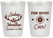Personalized Wedding 20 oz Frosted Cups - The Hunt Is Over | 266