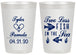 Personalized Wedding 20 oz Frosted Cups - Two Less Fish In The Sea | 270