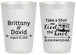 Personalized Wedding 20 oz Frosted Cups - Take A Shot We Tied The Knot | 277