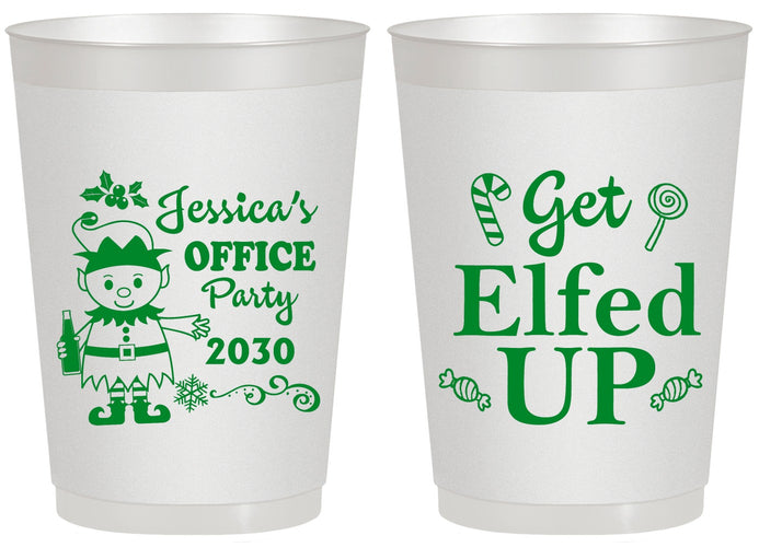 Personalized Christmas 20 oz Frosted Cups - Lets Get Elfed Up | 280007