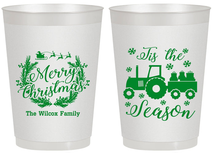 Personalized Christmas 20 oz Frosted Cups - Til The Season | 280019