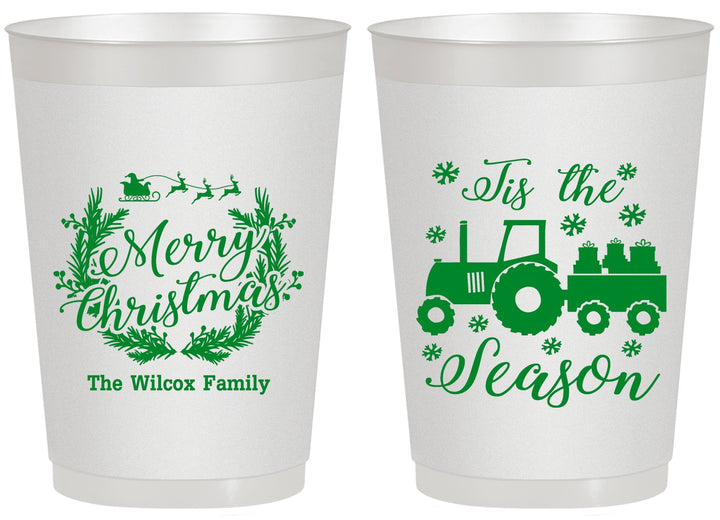 Personalized Christmas 20 oz Frosted Cups - Til The Season | 280019