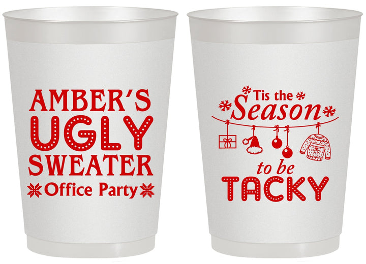 Personalized Christmas 20 oz Frosted Cups - Til The Season To Be Tacky | 280020