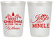 Personalized Christmas 20 oz Frosted Cups - Jingle And Mingle | 280034