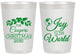Personalized Christmas 20 oz Frosted Cups - Joy To The World | 280035