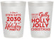 Personalized Christmas 20 oz Frosted Cups - Holly Jolly | 280046