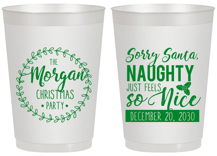 Personalized Christmas 20 oz Frosted Cups - Naughty Or Nice | 280047