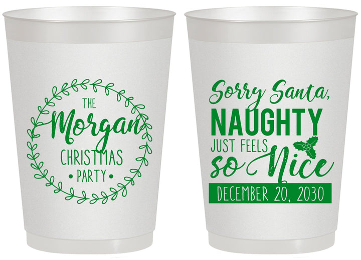 Personalized Christmas 20 oz Frosted Cups - Naughty Or Nice | 280047