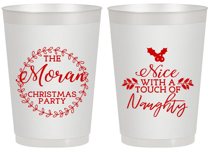 Personalized Christmas 20 oz Frosted Cups - Touch Of Naughty | 280048