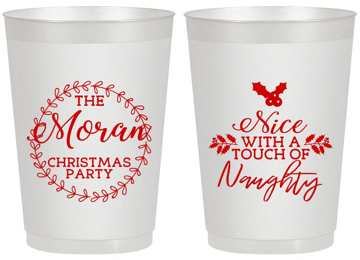 Personalized Christmas 20 oz Frosted Cups - Touch Of Naughty | 280048
