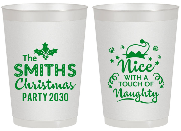 Personalized Christmas 20 oz Frosted Cups - Touch Of Naughty | 280049