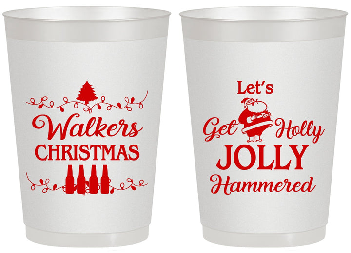 Personalized Christmas 20 oz Frosted Cups - Let Is Snow | 280050