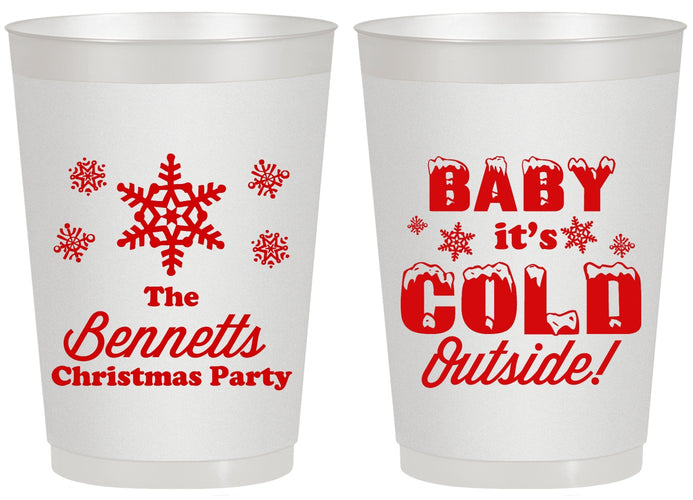 Personalized Christmas 20 oz Frosted Cups - Joy To The World | 280054