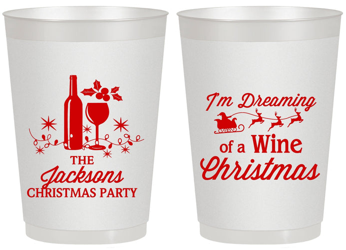 Personalized Christmas 20 oz Frosted Cups - Bah Hum Bug | 280056