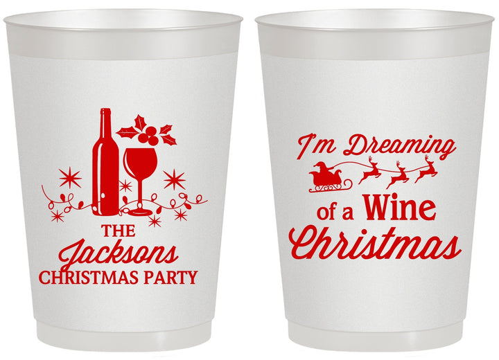 Personalized Christmas 20 oz Frosted Cups - Bah Hum Bug | 280056