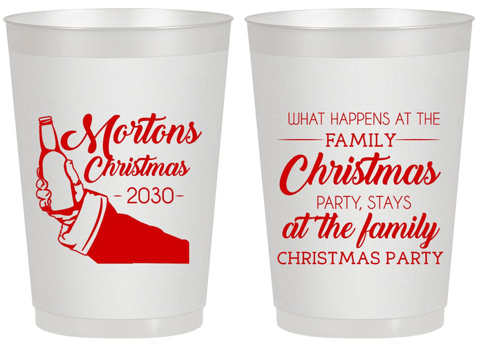 Personalized Christmas 20 oz Frosted Cups - Santa Claus | 280060