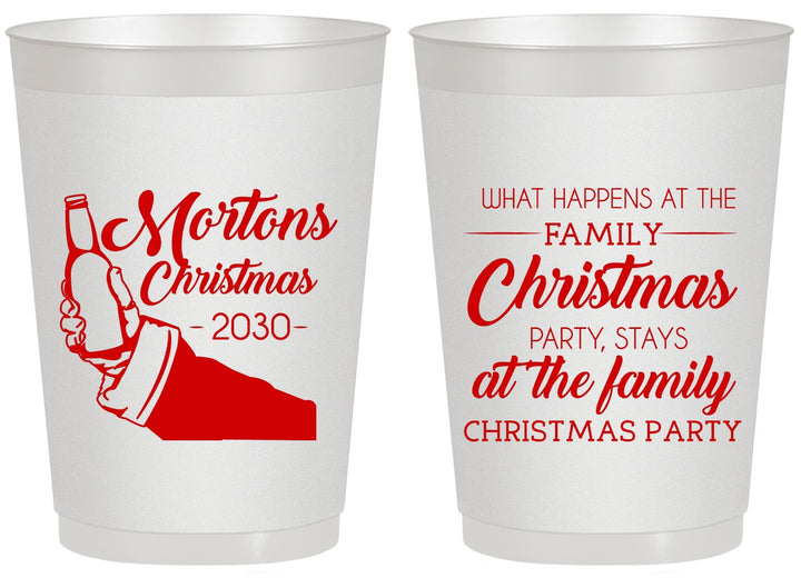 Personalized Christmas 20 oz Frosted Cups - Santa Claus | 280060