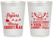 Personalized Christmas 20 oz Frosted Cups - Reindeer | 280062