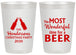 Personalized Christmas 20 oz Frosted Cups - Wonderful Time For A Beer | 280064