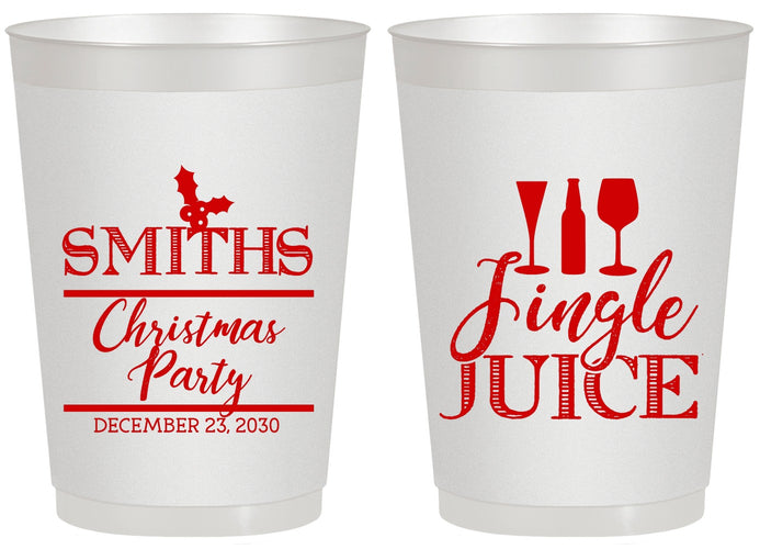 Personalized Christmas 20 oz Frosted Cups - Jingle Juice | 280066