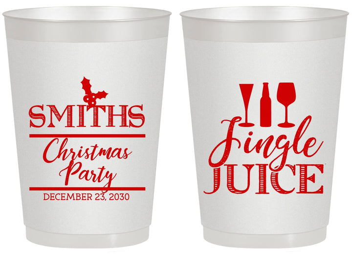 Personalized Christmas 20 oz Frosted Cups - Jingle Juice | 280066
