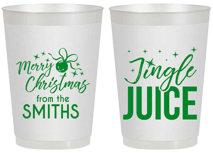 Personalized Christmas 20 oz Frosted Cups - Jingle Juice | 280067
