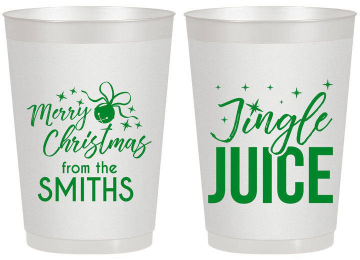 Personalized Christmas 20 oz Frosted Cups - Jingle Juice | 280067