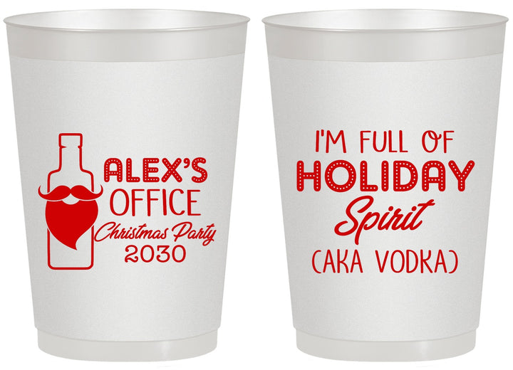 Personalized Christmas 20 oz Frosted Cups - Holiday Spirit | 280072