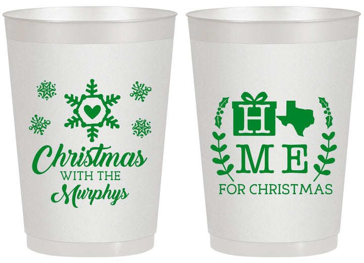 Personalized Christmas 20 oz Frosted Cups - Texas | 280075