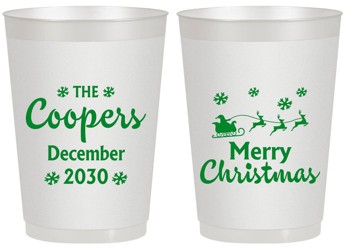 Personalized Christmas 20 oz Frosted Cups - Santa Claus | 280079