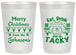 Personalized Christmas 20 oz Frosted Cups - Eat Drink Tacky | 280081